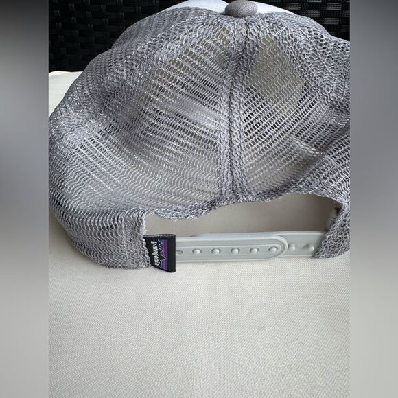PATAGONIA Fitz Roy Rambler Foam Mesh Trucker Hat Gray White Snapback One Size - Picture 3 of 7